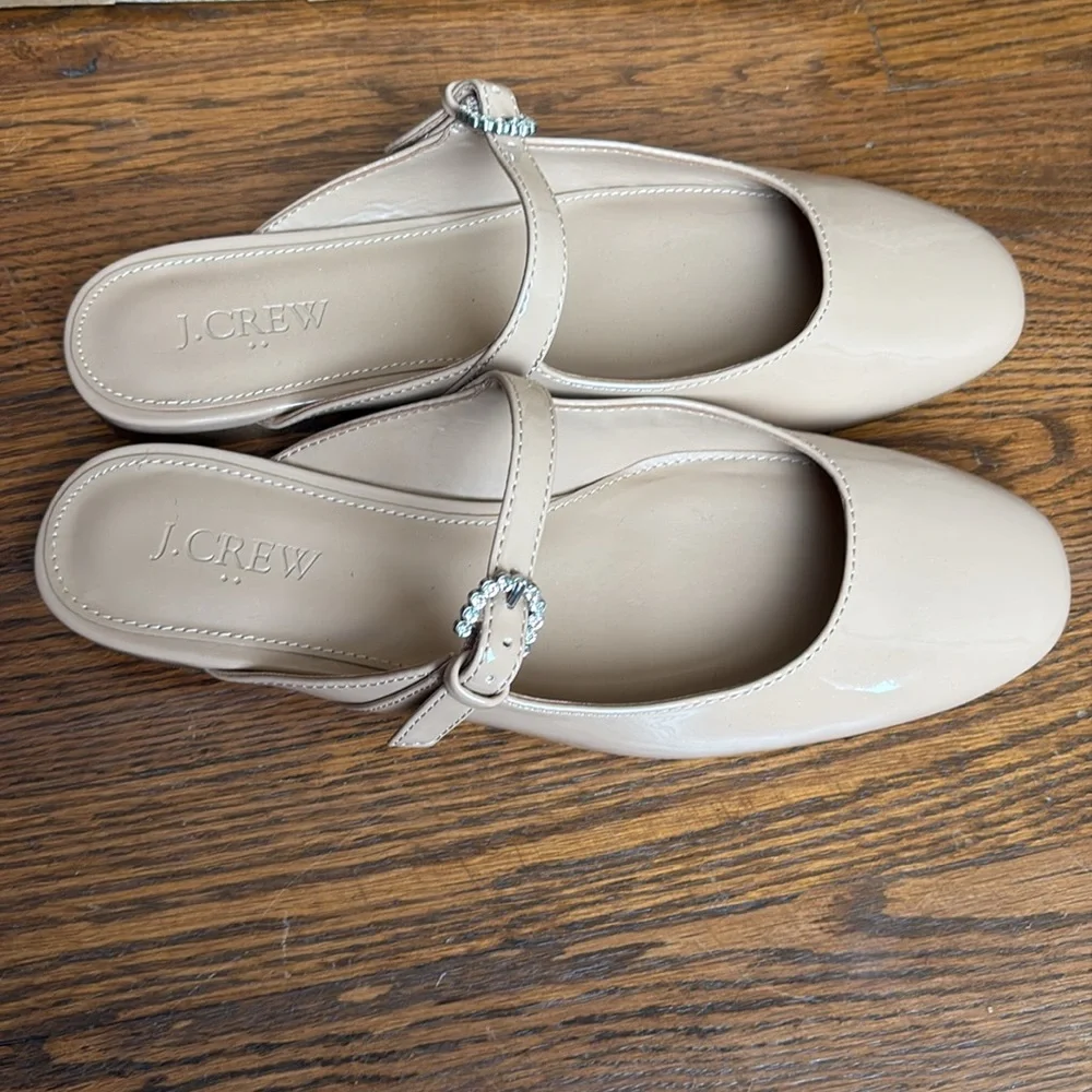 NIB, J Crew, Patent Mary Jane Mules, size 6.5 - Picture 4 of 5